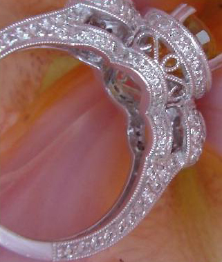 Pave Diamond Engagement Ring